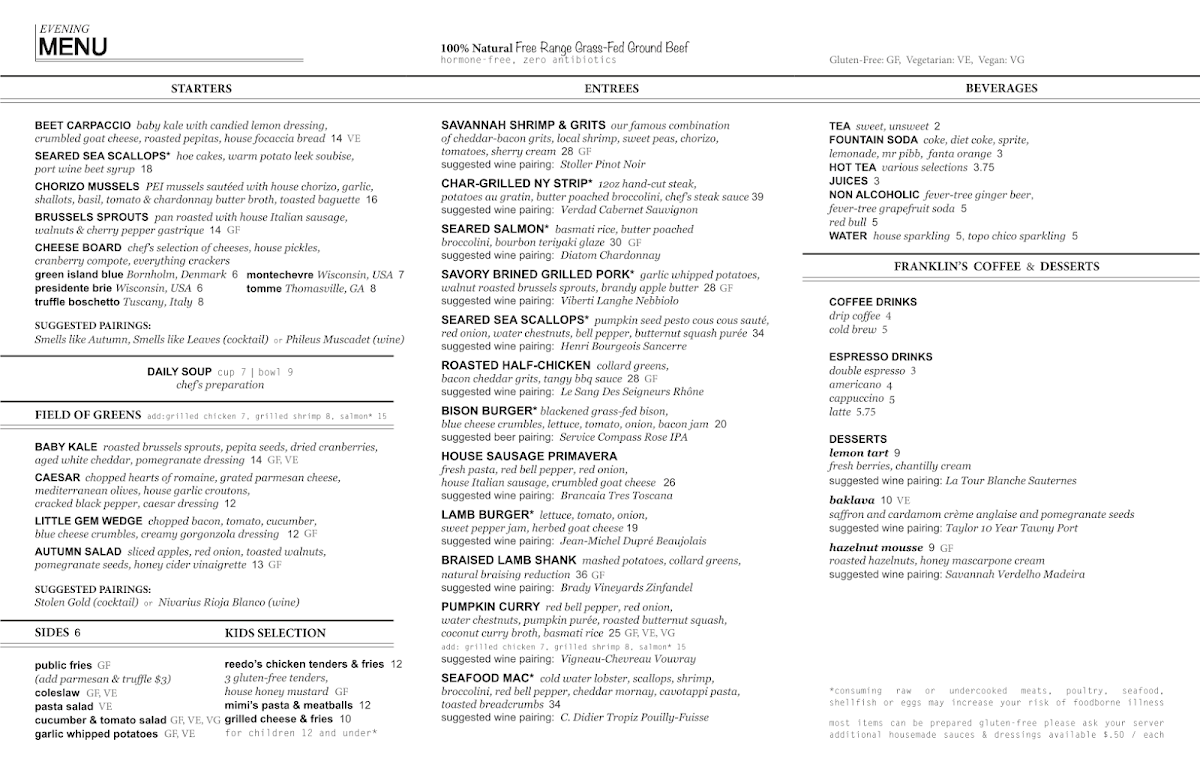 The Public Kitchen & Bar Menu - Image 2